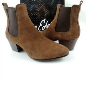 Sam Edelman Suede Booties - Brown